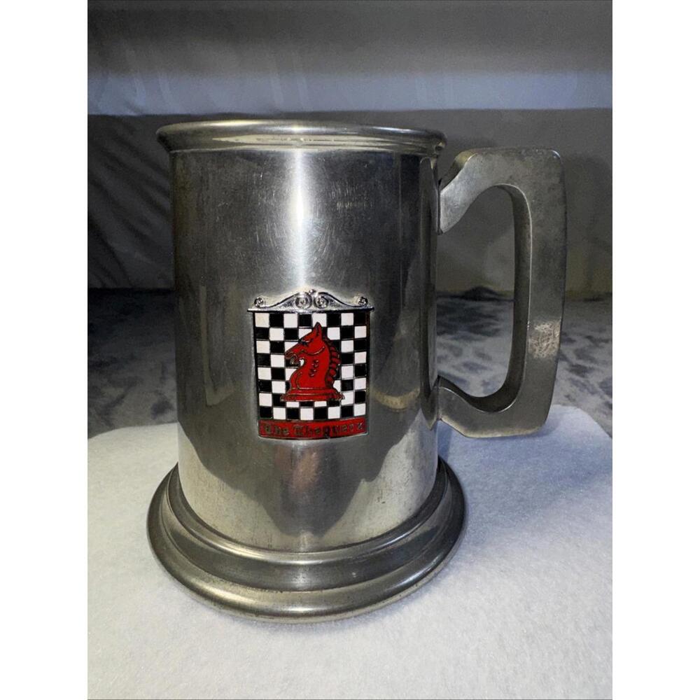 Giners English Pewter Sheffield Beer Stein Mug Crest Made in England